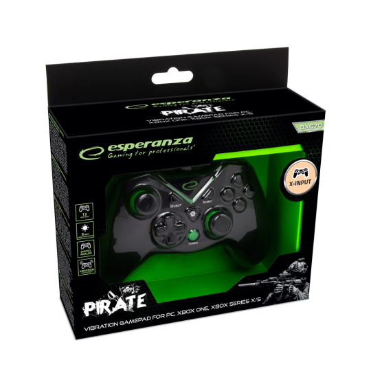 Esperanza EGG114K Herní ovladač Game Controller PC/XBOX ONE/XBOX SERIES X/S USB 2.0 Black