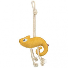 Chamelion - kameleon na linie, 45 cm, zabawka dla psów, 100% prawdziwa skóra/lina, żółta Chamelion - kameleon na linie, 45 cm, zabawka dla psów, 100% prawdziwa skóra/lina, żółta