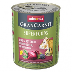 GRANCARNO Superfoods hovězí,čv.řepa,ostružiny,pampeliška 800 g pro psy GRANCARNO Superfoods hovězí,čv.řepa,ostružiny,pampeliška 800 g pro psy