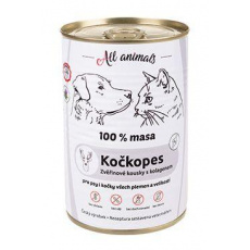 All Animals Pieskot Kotopies Kawałki z dziczyzny z kolagenem 400g All Animals Pieskot Kotopies Kawałki z dziczyzny z kolagenem 400g