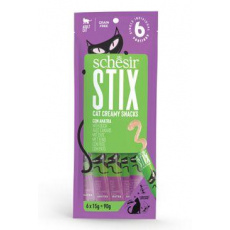 Schesir Cat pochoutka Stix Liquid Snack kachna 6x15g Schesir Cat pochoutka Stix Liquid Snack kachna 6x15g