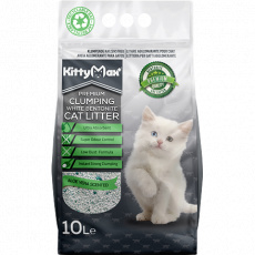 KITTYMAX hrudkující, bezprašný bílý bentonit ALOE VERA 10 l KITTYMAX hrudkující, bezprašný bílý bentonit ALOE VERA 10 l