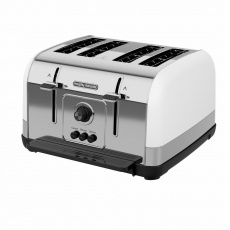 Morphy Richards 240134 toustovač 4 krajíců 1800 W Bílá