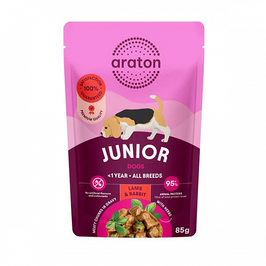 ARATON dog junior KAPSIČKA wet lamb&rabbit  85 g
