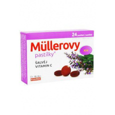 Dr.Muller Pastilky se šalvěji a vit.C 24ks Dr.Muller Pastilky se šalvěji a vit.C 24ks