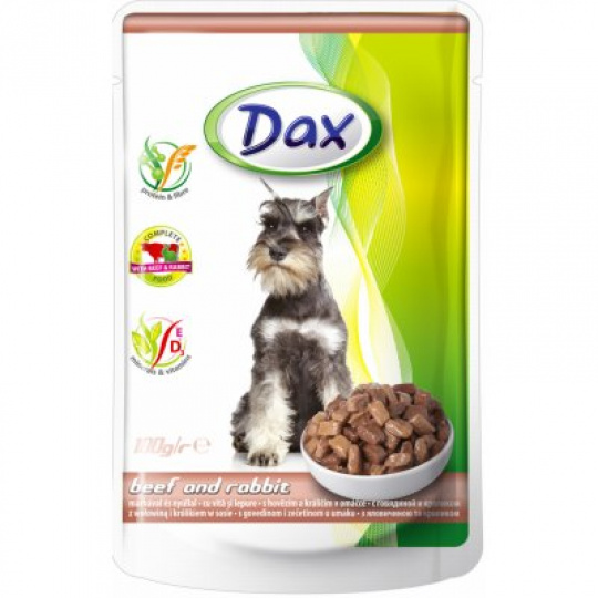 DAX kapsička pre psov Králik-hovädzie 100g