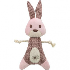 Rabbit - králík, 24 cm, hračka bez zvuku, látka/plyš, růžová