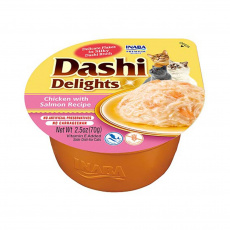 INABA Dashi Delights Chicken with salmon in broth - pamlsek pro kočky - 70g