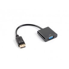 Lanberg AD-0002-BK adaptér k video kabelům 0,2 m VGA (D-Sub) DisplayPort Černá