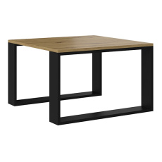 MODERNÍ MINI stůl 67x67x40 cm Řemeslné dubové dřevo/Černá