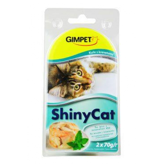 Gimpet ShinyCat konz. krevety&kuřecí 2x70g