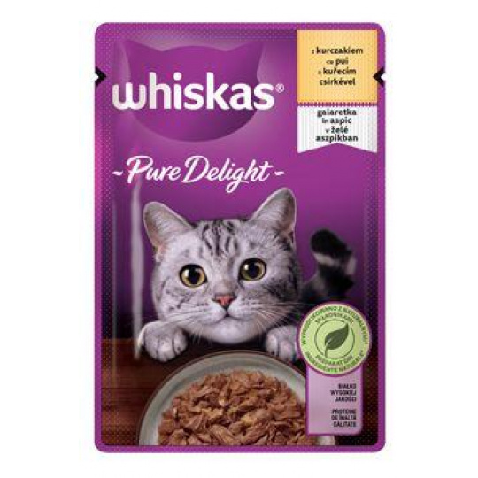 Whiskas kapsa Pure Delight kuřecí v želé 85g