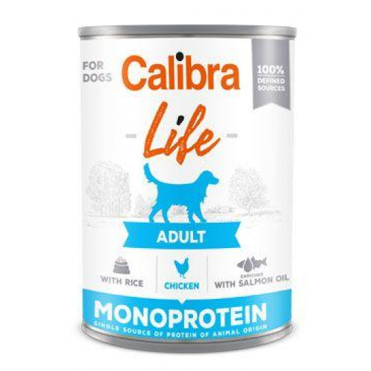 Calibra Dog Life konz.Adult Chicken with rice 400g Calibra Dog Life konz.Adult Chicken with rice 400g