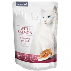 PIPER CAT kapsička pro kočky, s lososem 100g PIPER CAT kapsička pro kočky, s lososem 100g