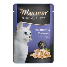 Miamor Cat Filet kapsa tuňák+kalamáry v želé 100g Miamor Cat Filet kapsa tuňák+kalamáry v želé 100g
