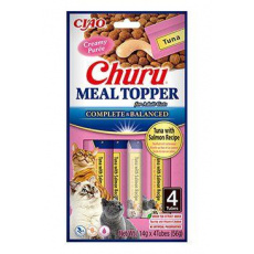 Churu Cat Meal Topper Tuna with Salmon Recipe 4x14g Churu Cat Meal Topper Tuna with Salmon Recipe 4x14g