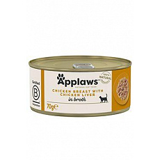 Applaws Cat konz. Adult Broth kuracie prsia s pečeňou 70g