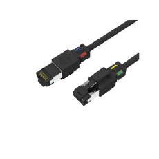 WireArte KKS6ABLK0.25R Patch-cord S/FTP cat.6A LSOH 0,25 m s otočnou identifikační sponou, černý