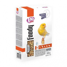 LOLO Foody kompletní krmivo pro kanáry 500 g krabička LOLO Foody kompletní krmivo pro kanáry 500 g krabička