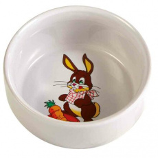 Keramická miska pro králíka s obrázkem 250 ml/11 cm - DOPRODEJ