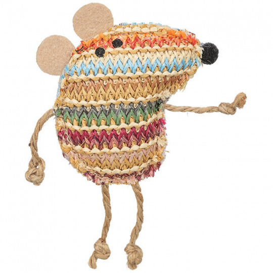Myška barevná s catnipem, 14 cm, polyester Myška barevná s catnipem, 14 cm, polyester
