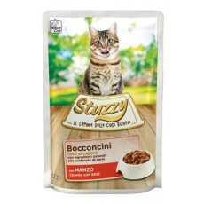 Stuzzy Cat kapsa Adult kousky hovězího 85g Stuzzy Cat kapsa Adult kousky hovězího 85g
