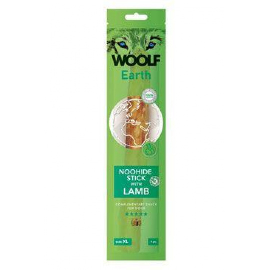 WOOLF Earth poch. NooHide XL Stick with Lamb 85g