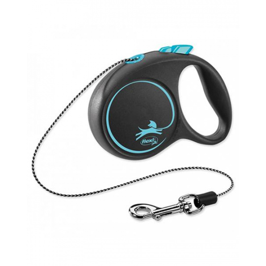 Vodítko FLEXI Black Design XS lanko 3m/8kg modrá