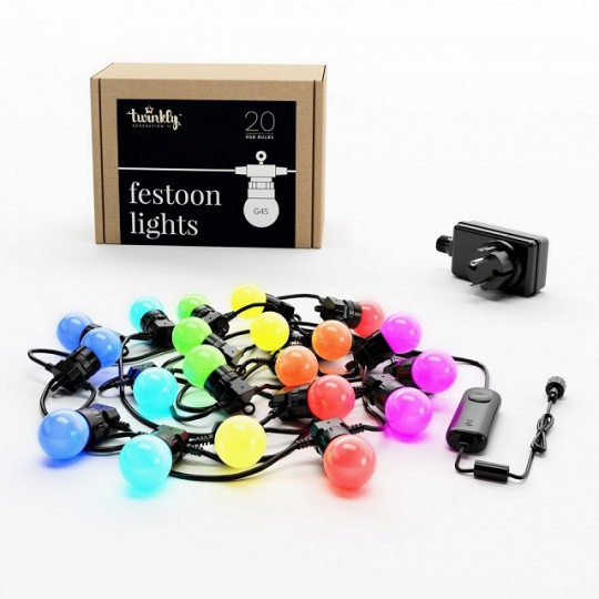 INTELIGENTNÍ SVĚTLA TWINKLY FESTOON 20 RGB 10 M