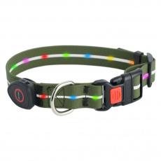 DOGGY VILLAGE Signal collar MT7117 dark green - LED obojek pro psa - 60cm