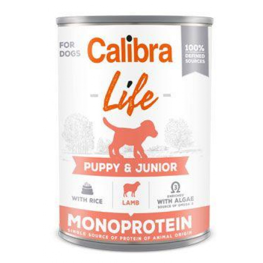 Calibra Dog Life konz.Puppy&Junior Lamb&rice 400g Calibra Dog Life konz.Puppy&Junior Lamb&rice 400g