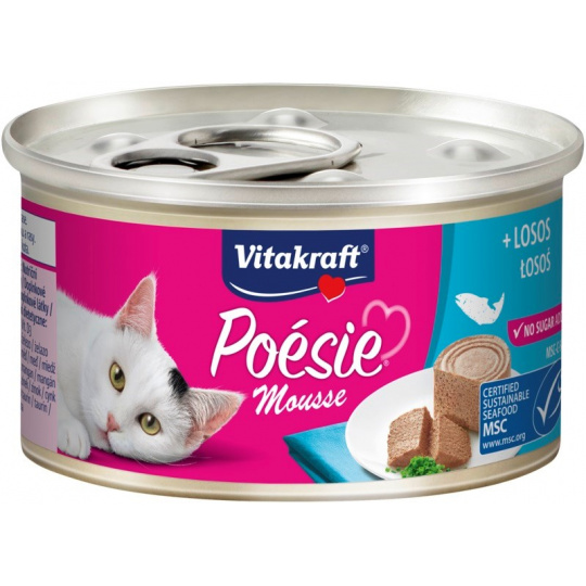 VITAKRAFT POESIE mousse losos - vlhké krmivo pro kočky - 85 g