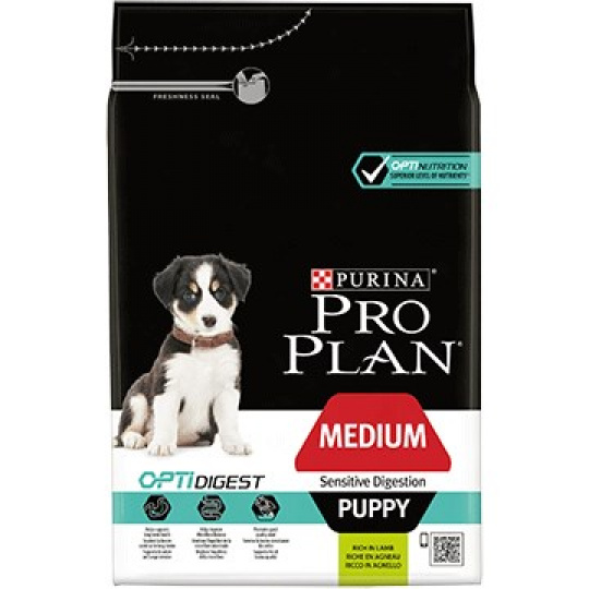 PURINA Pro Plan Optidigest Medium Puppy Sensitive Lamb - suché krmivo pro psy - 3 kg