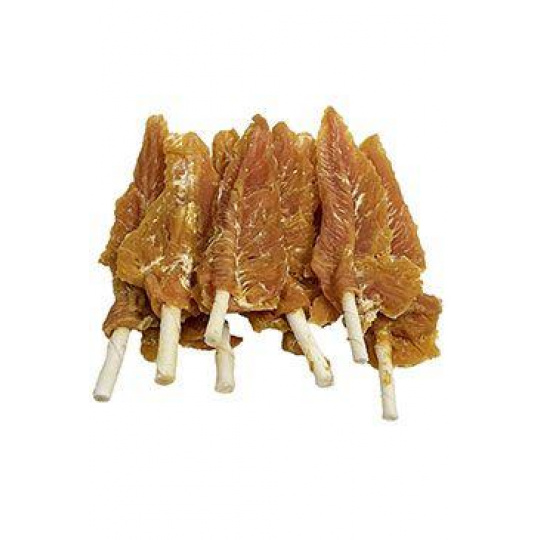 Pochoutka Kuřecí filety na tyčce z buvolí kůže 250g Pochoutka Kuřecí filety na tyčce z buvolí kůže 250g