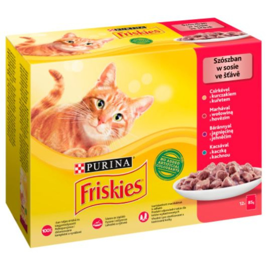 Friskies Mix maso - mokré krmivo pro kočky - 12 x 85 g