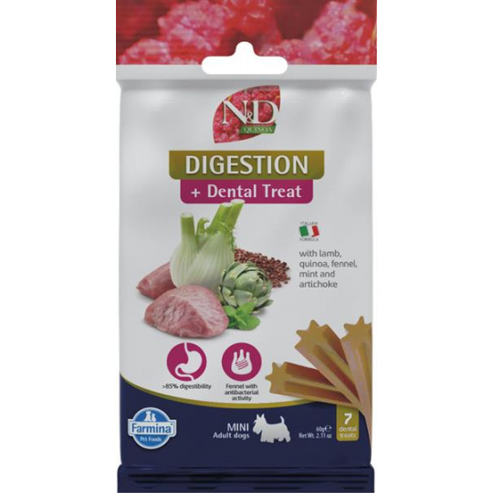 Pamlsok Farmina Quinoa Dog Digestion Adult Mini 60g
