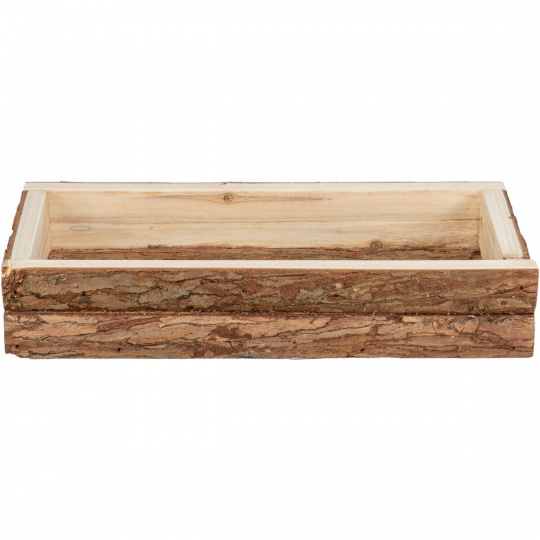 Krmná miska pro hlodavce, 450 ml/ 27 x 5 x 13 cm, borové dřevo 