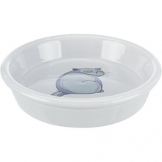 Keramická miska s motivem kočky, 0.25 l/ø 13 cm, šedá Keramická miska s motivem kočky, 0.25 l/ø 13 cm, šedá