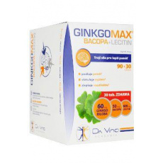 GinkgoMAX + Bacopa +Lecitin tob. 90+30zdarma GinkgoMAX + Bacopa +Lecitin tob. 90+30zdarma