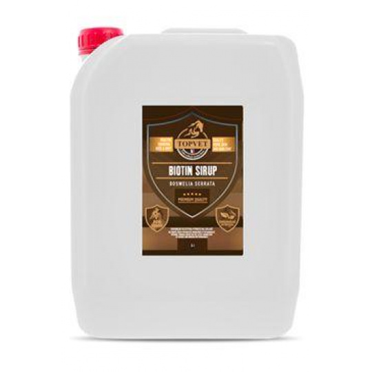 Biotin s boswelií sirup pro koně TOPVET 5l