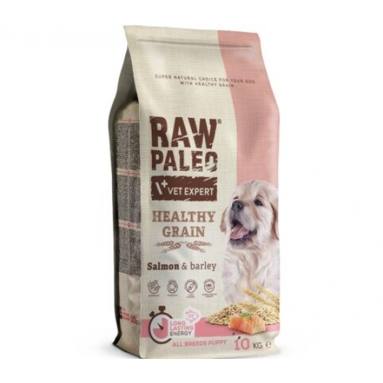 VET EXPERT Raw Paleo Healthy Grain Puppy Losos a ječmen - suché krmivo pro psy - 10 kg