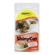Gimpet kočka konz. ShinyCat kuře+papája 2x70g Gimpet kočka konz. ShinyCat kuře+papája 2x70g