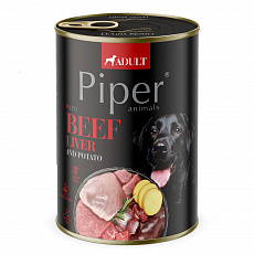 NEW PIPER s hovězími játry a bramborami, konzerva pro psy 400 g