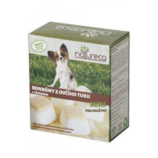 NATURECA Bonbóny z ovčího tuku s česnekem Mini 250g NATURECA Bonbóny z ovčího tuku s česnekem Mini 250g