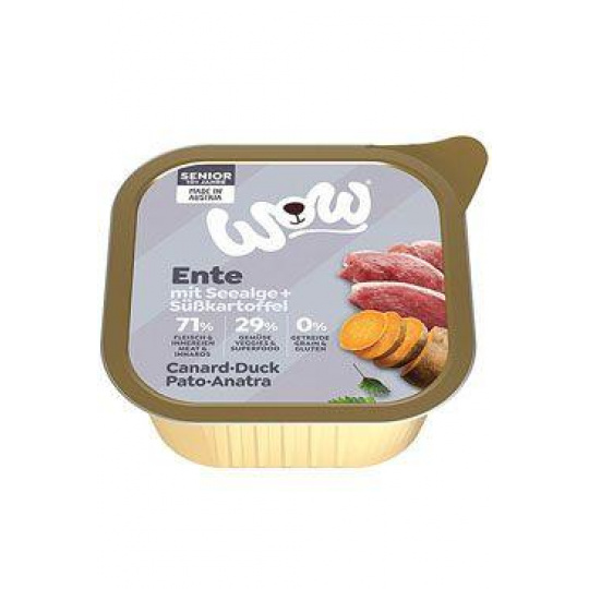 WOW Dog paštika Senior kachna s batáty 150g