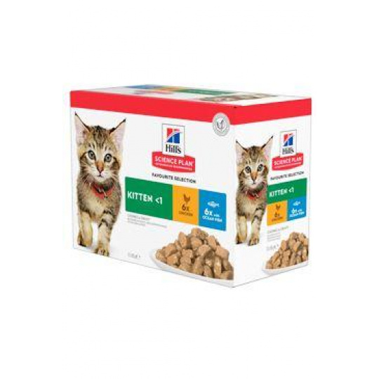 Hill's Fel. SP Kitten Chicken&Ocean Fish kapsa 12x85g Hill's Fel. SP Kitten Chicken&Ocean Fish kapsa 12x85g