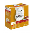Nestlé GOURMET GOLD Multipack hovädzie, morka s kačicou, losos s kuraťom, kura s pečeňou v šťave  konz.8x85 g