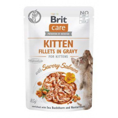 Brit Care Cat Fillets in Gravy Kitten Savor.Salmon 85g Brit Care Cat Fillets in Gravy Kitten Savor.Salmon 85g