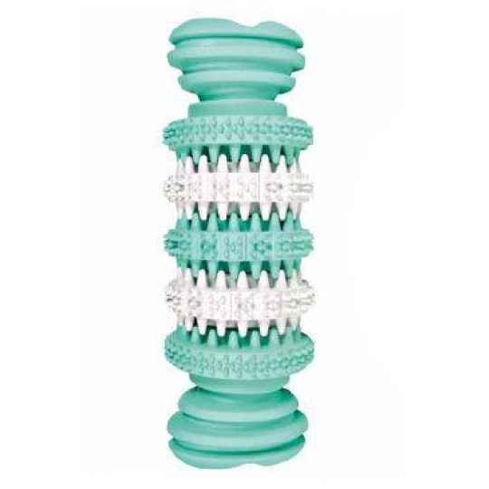 Hračka pes Kost s mátou 15,5cm zelená/bílá HipHop