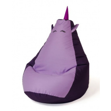 Sako taška pouffe Unicorn fialová-světle fialová XXL 140 x 100 cm